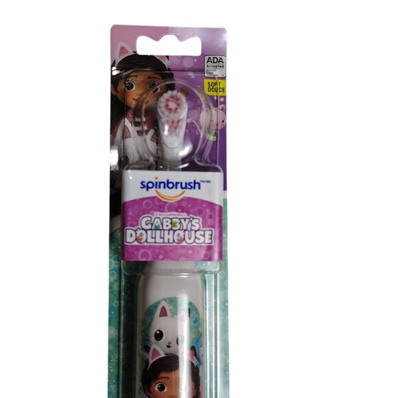 Spinbrush Gabbys Dollhouse Battery Powered Kids Soft Bristles Toothbrush - Picture 2 of 5